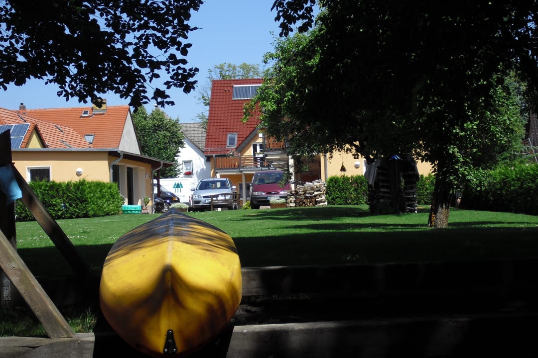 Vom Fliess aus gesehen Ferienappartements Am Spreewaldfliess