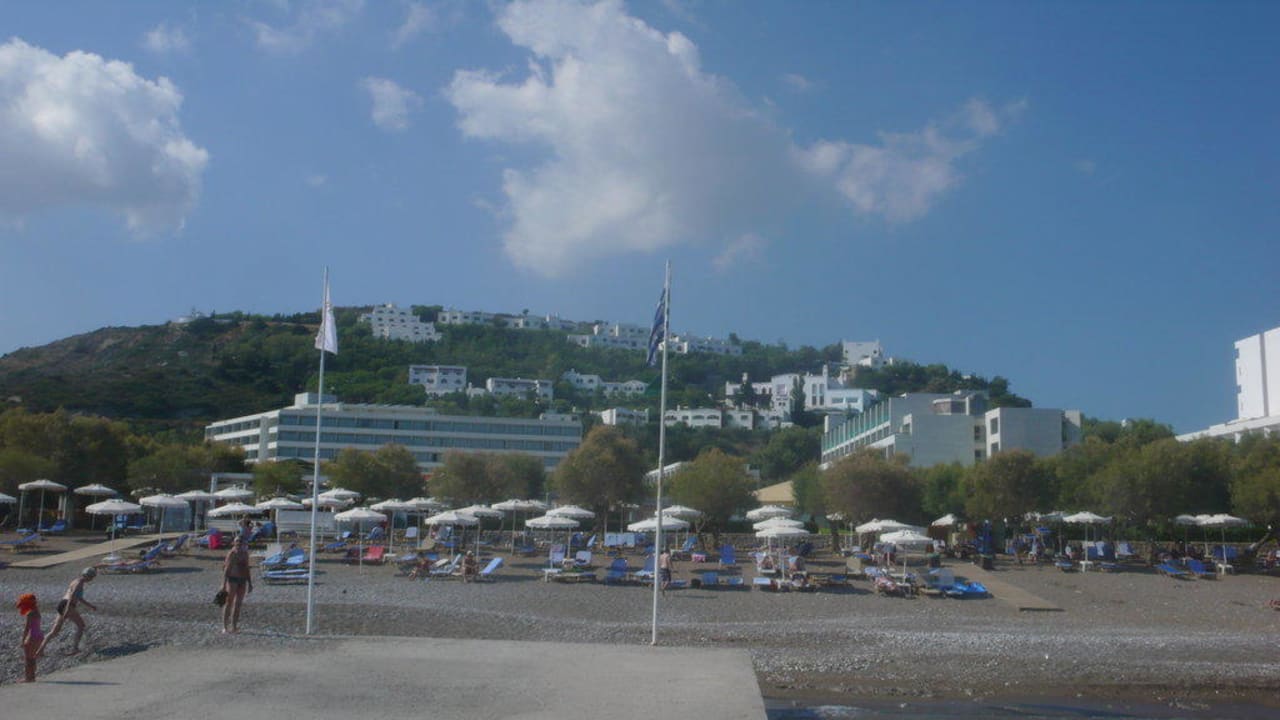 Hotelanlage vom Strand aus Grecotel LUXME Dama Dama