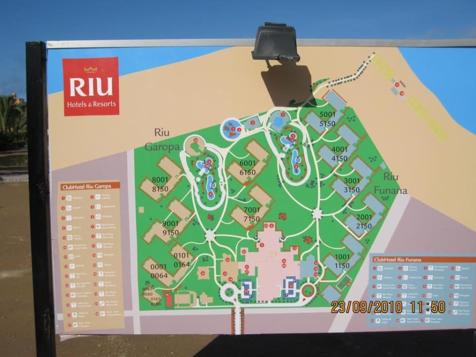 Übersichtkarte Riu Funana u Garopa Hotel Riu Funana