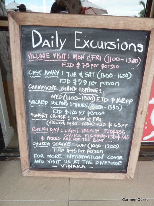 Ausflüge Hotel Matamanoa Island Resort