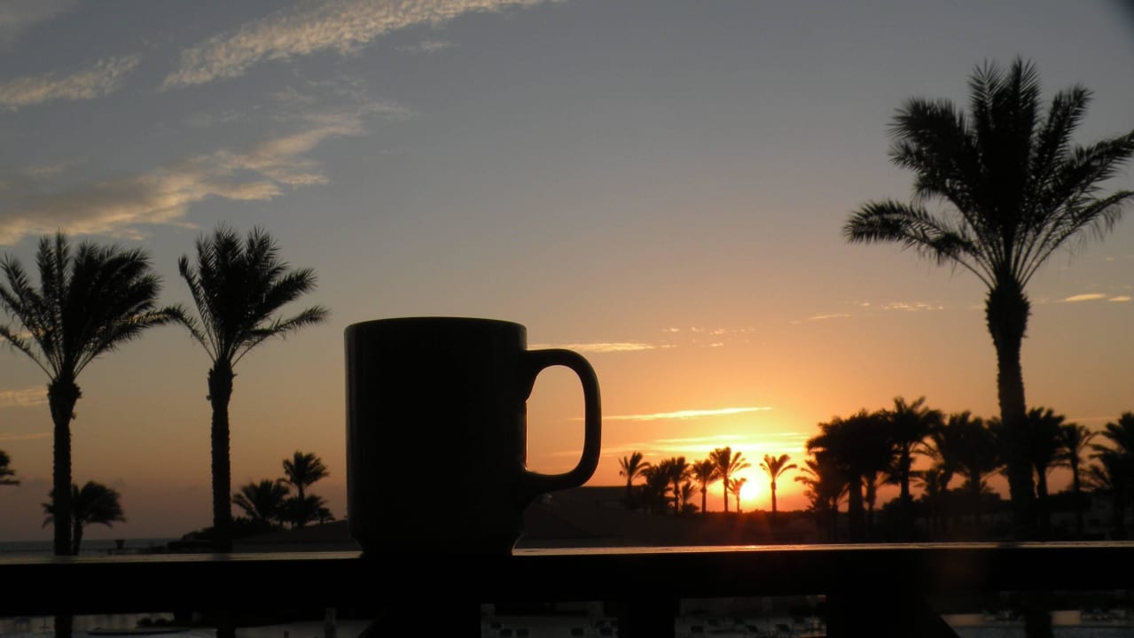 Kaffee auf dem Balkon Cleopatra Luxury Resort Makadi Bay
