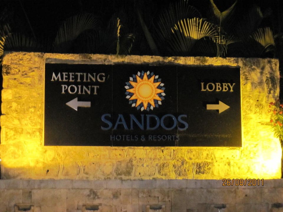 Schild Sandos Sandos Playacar Beach Resort