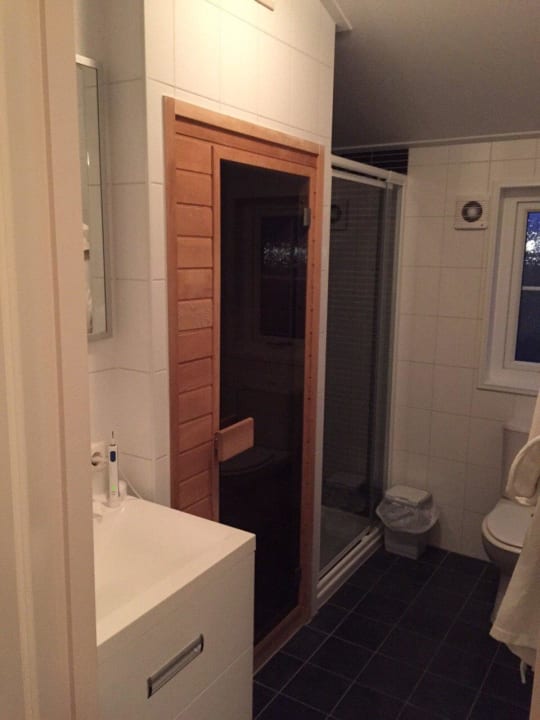 Badezimmer mit Sauna Texelcampings Loodsmansduin