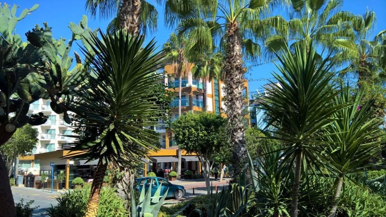 Parkanlage gegenüber des Hotels Riviera Hotel & Spa