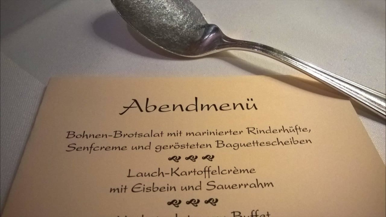 Abends 5-gängiges Wahlmenü Hotel Sackmann