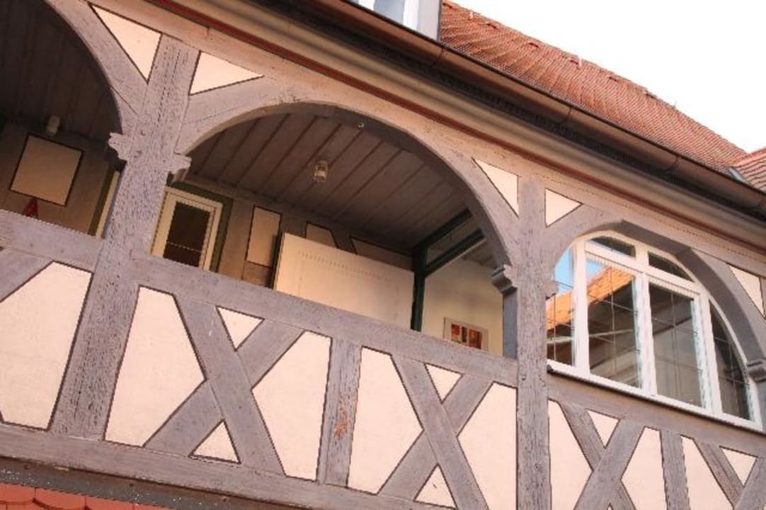 Fachwerk im Innenhof Pension Beim Zöpfleswirt