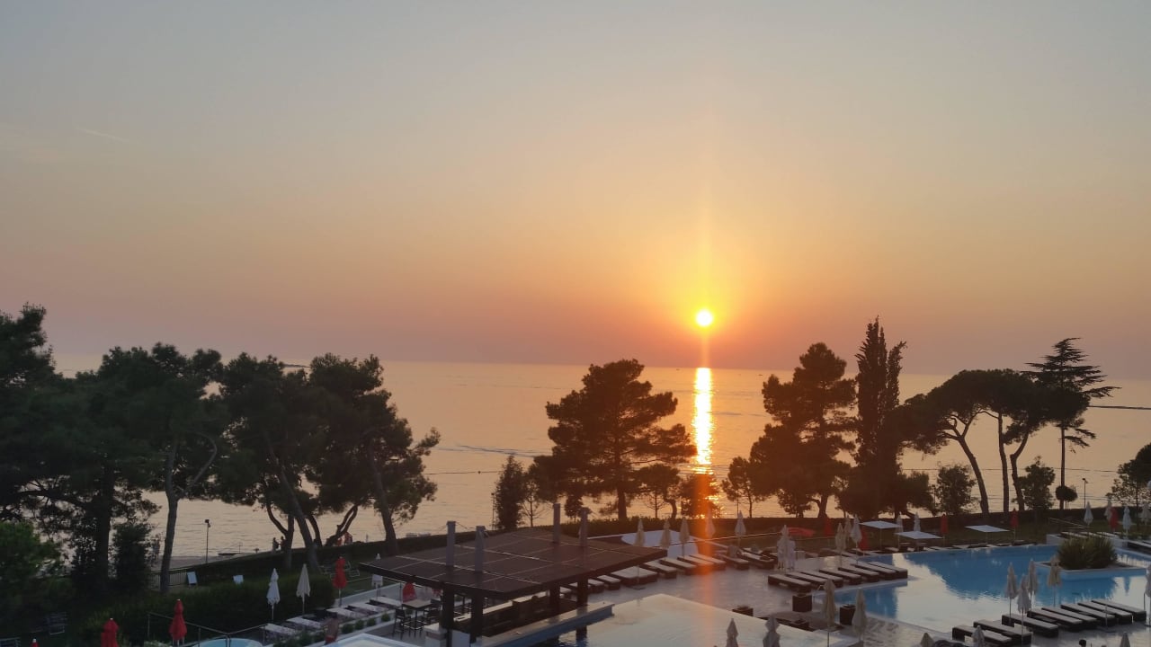 Ausblick vom Balkon Hotel Parentium Plava Laguna