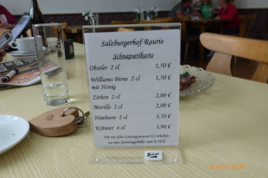 Preisliste Salzburgerhof Rauris
