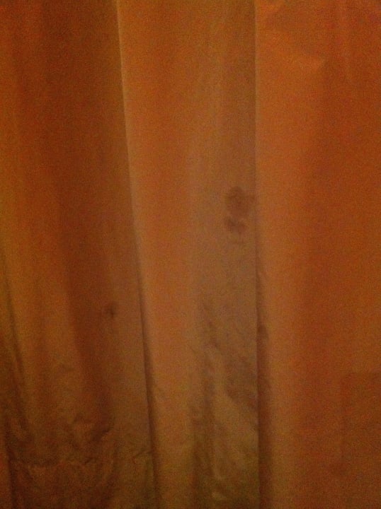 Dreckige Vorhänge im Zimmer Flemings Selection Hotel Wien-City