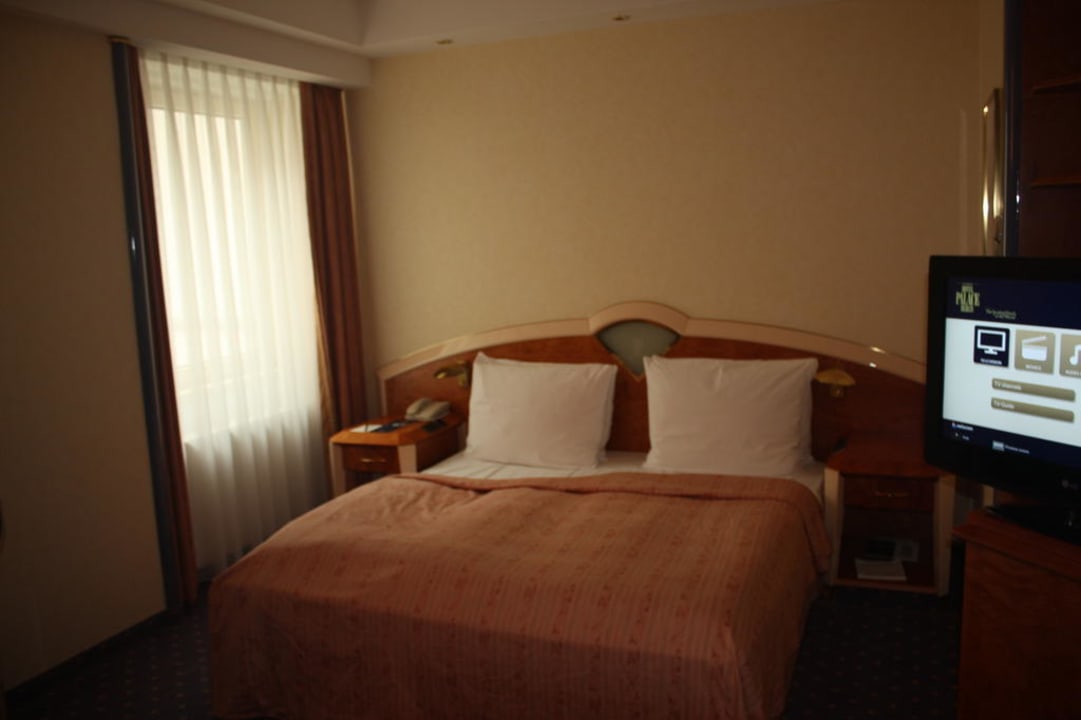 View of the bed Hotel Palace Berlin