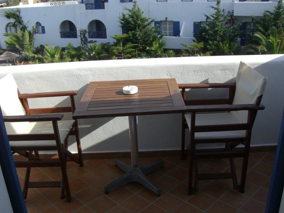 Balkon unseres Zimmers Smy Mediterranean White Santorini