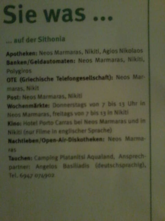 Märkte Akrathos Beach Hotel