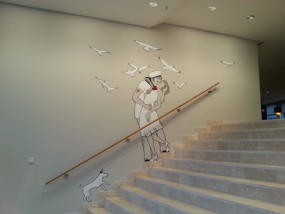 Kunst im Treppenhaus AMERON Hamburg Hotel Speicherstadt