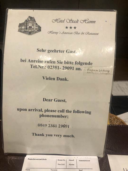 Lobby Hotel Stadt Hamm