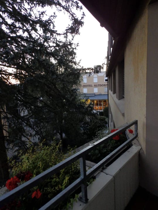 Blick vom Balkon AKZENT Hotel Altdorfer Hof