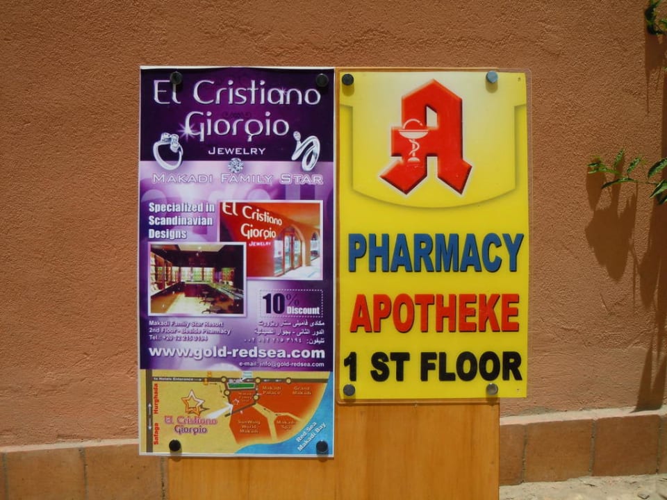 Hinweisschild Grand Waterworld Makadi & Family Star Makadi