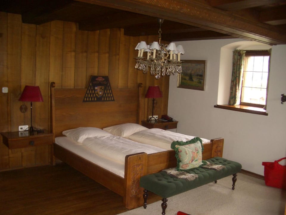 Blick auf das Bett Schloss Münichau