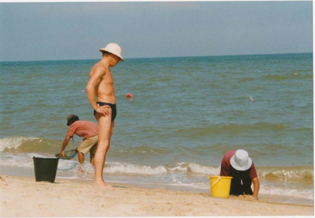 am Strand beim Muscheln sieben Hotel Regency Wing