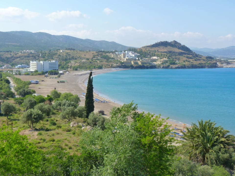 Ausblick auf den Strand Lindos Mare, Seaside Hotel