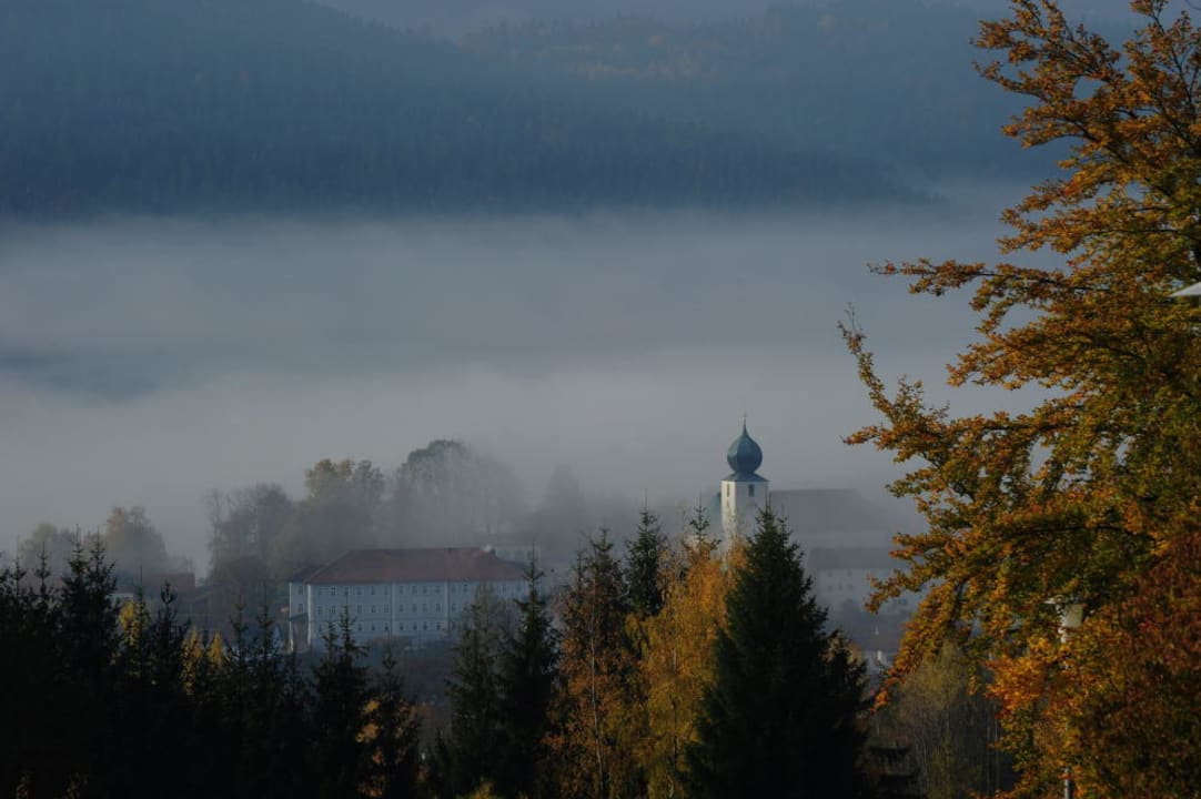 Blick auf die Ortschaft Lam Hotel Sonnenhof