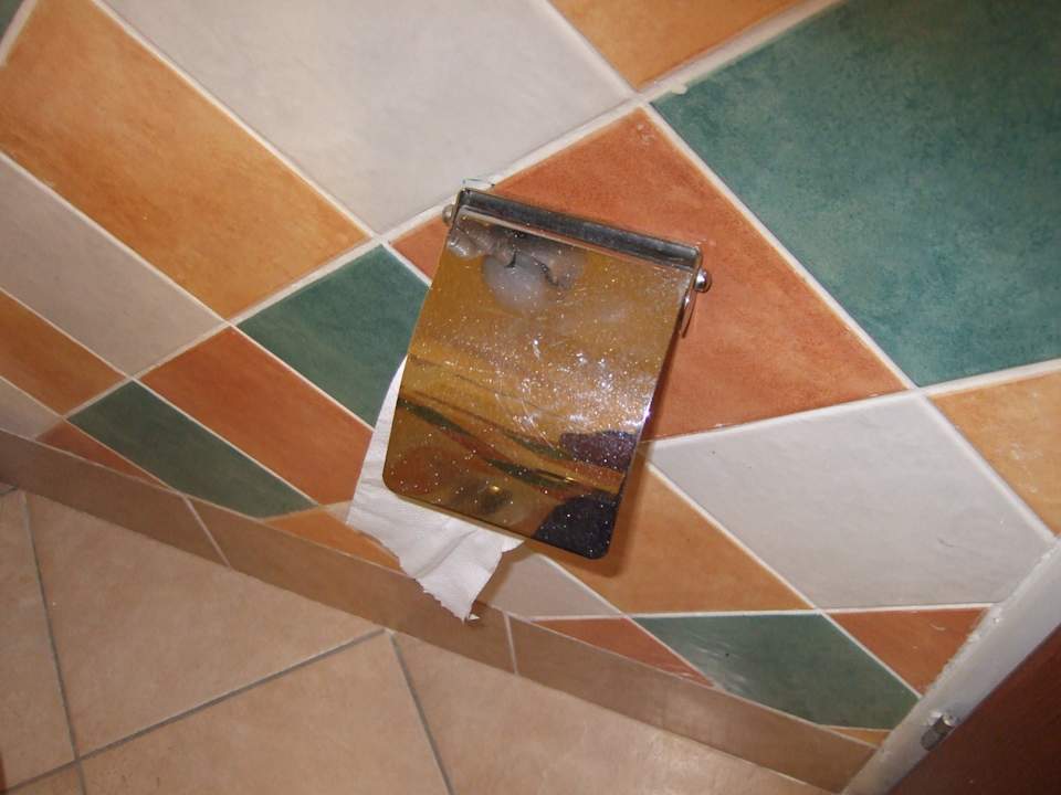 Dreckiger Toilettenpapierspender Iberostar Origin Playa Alameda