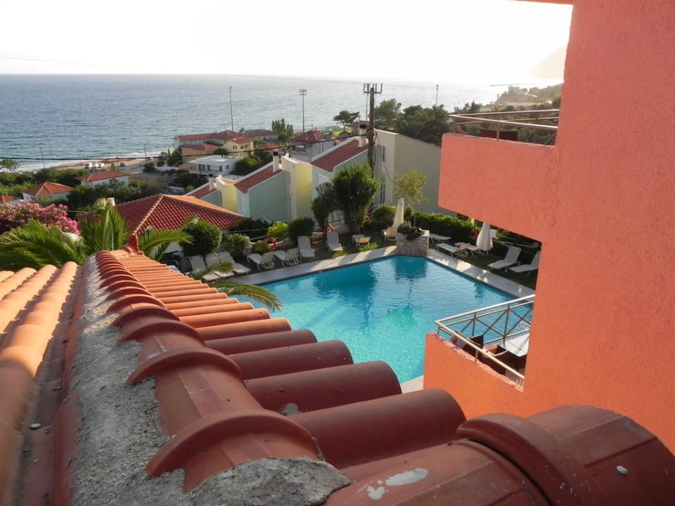 Blick vom Balkon Hotel Sandy Bay