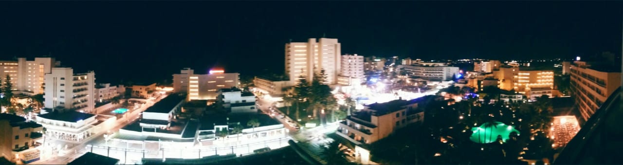 Nachts Ausblick 9. Stock Hotel Morito