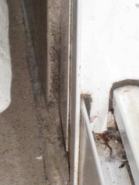 Hinter diesem Vorhang wurde ewig nicht geputzt! Green Garden Aparthotel