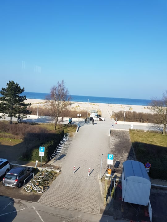 Ausblick von der Wohnung. Villa Meerblick