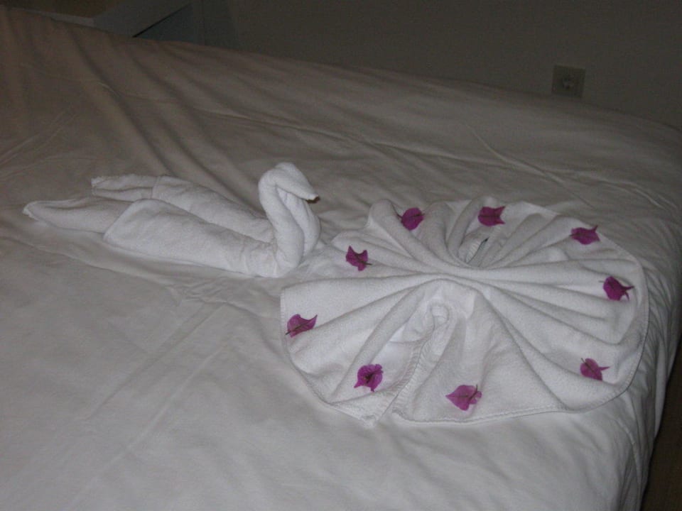 Kleines Kunstwerk der Putzfrau Seaden Sea World Resort & Spa