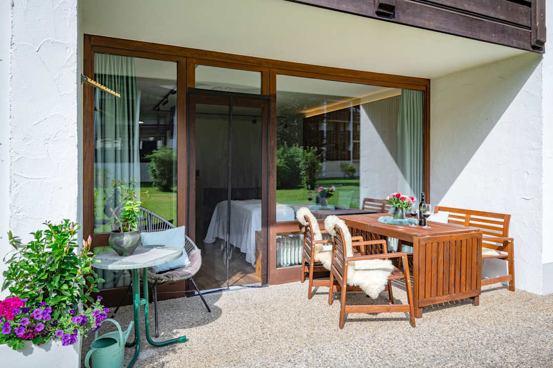 Gartenanlage Ferienwohnung Mitterer Schlosspark Grubhof