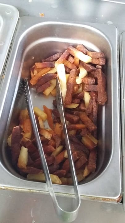 French fries at the bbq bar Odessos Park Hotel