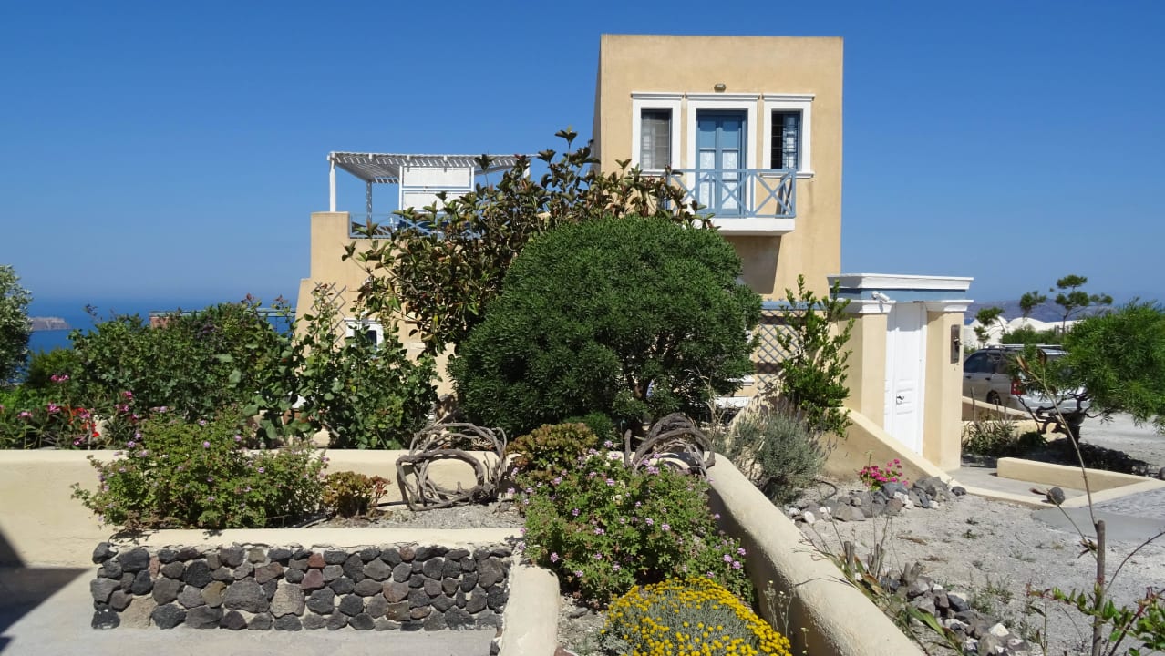 Garten und Ausblick Aegagros Caldera Houses
