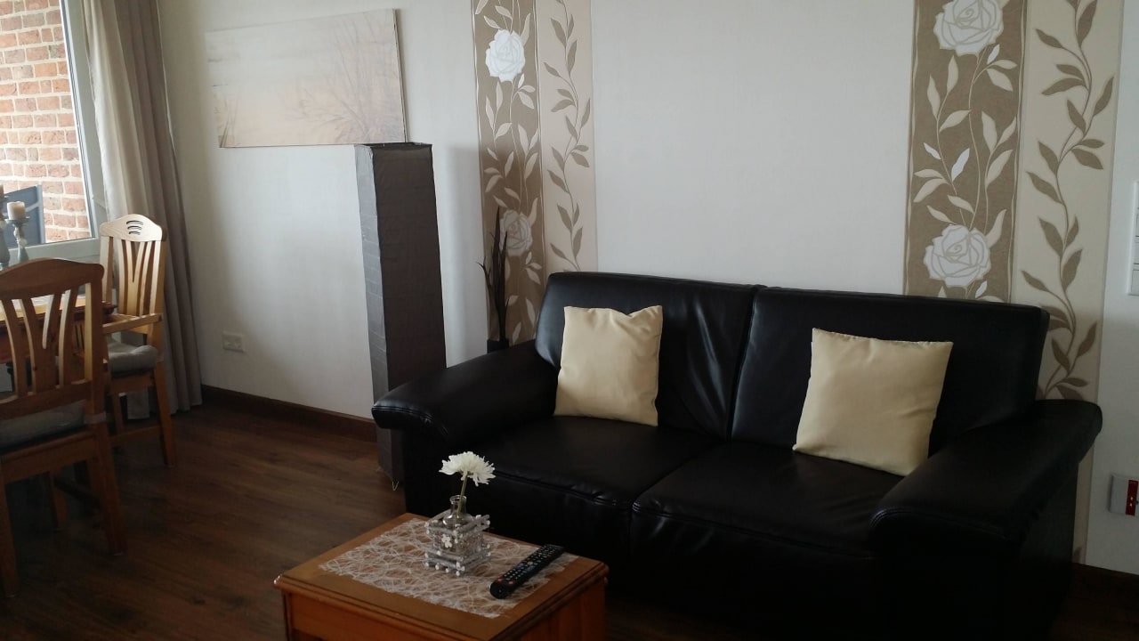 Wohnbereich. Es gibt 2 Sofas. Haus Hooge, Wohnung Nr. 30