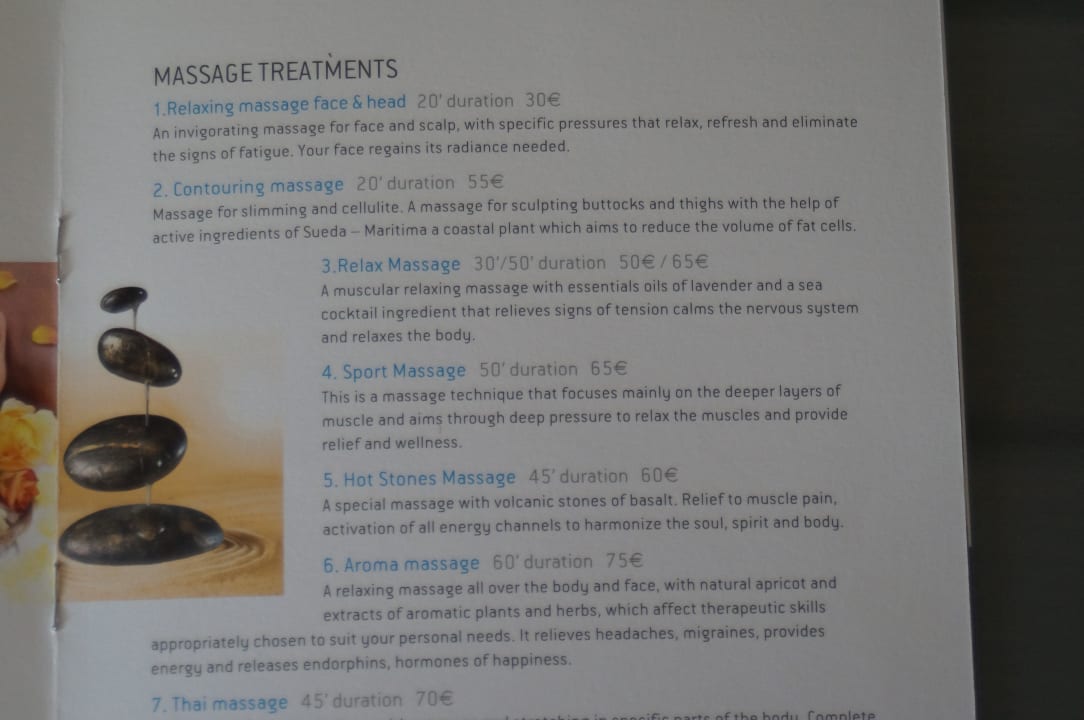 Spa-Preise TUI BLUE Oceanis Beach and Spa Resort