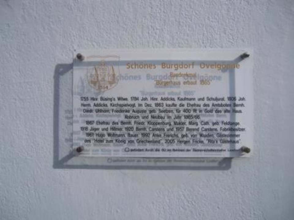 Historie der Vorbesitzer Gästehaus Rita's