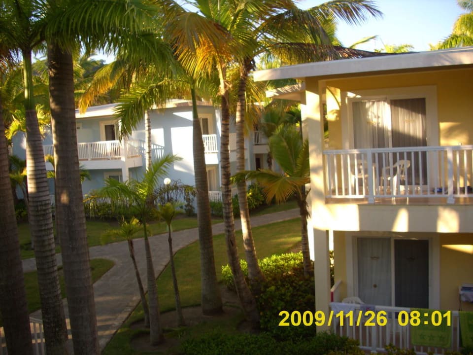 Ausblick vom Balkon auf die Anlage Playabachata Hotel