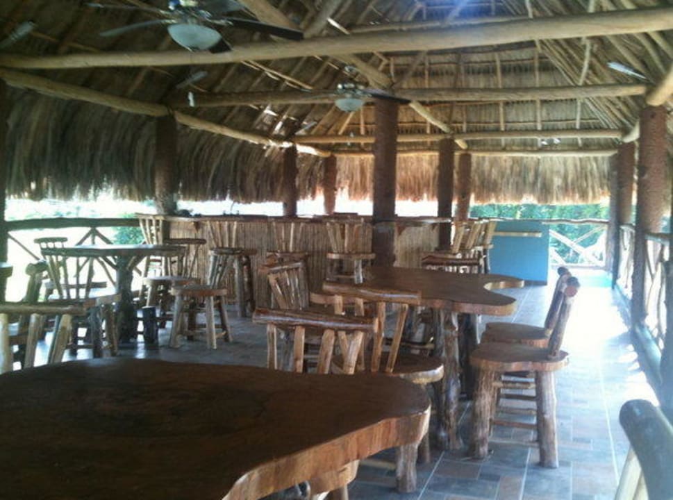 Upper tiki bar area La Ceiba Beach Club