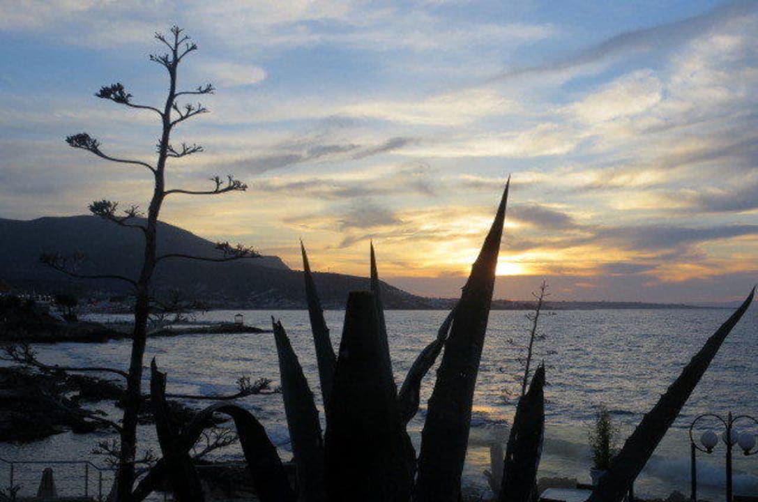 Sonnenuntergang am Strand Sentido Kyknos Beach Adults Only 16+