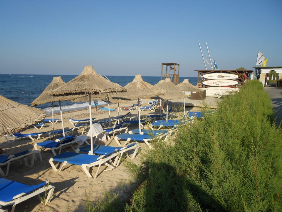 Kostenlose Liegen am Strand Mitsis Cretan Village