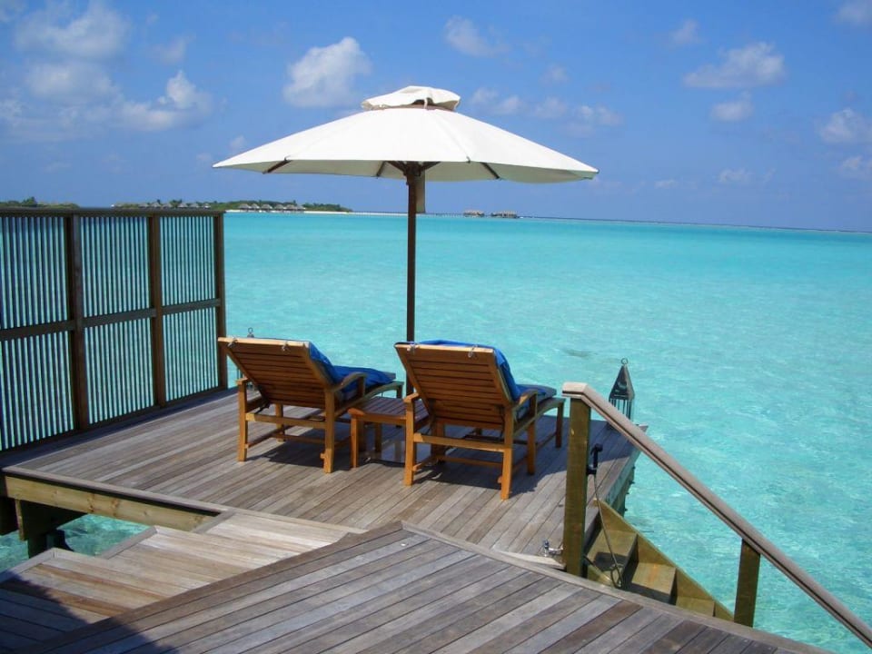 Terrasse Spa-Wasservilla Conrad Maldives Rangali Island