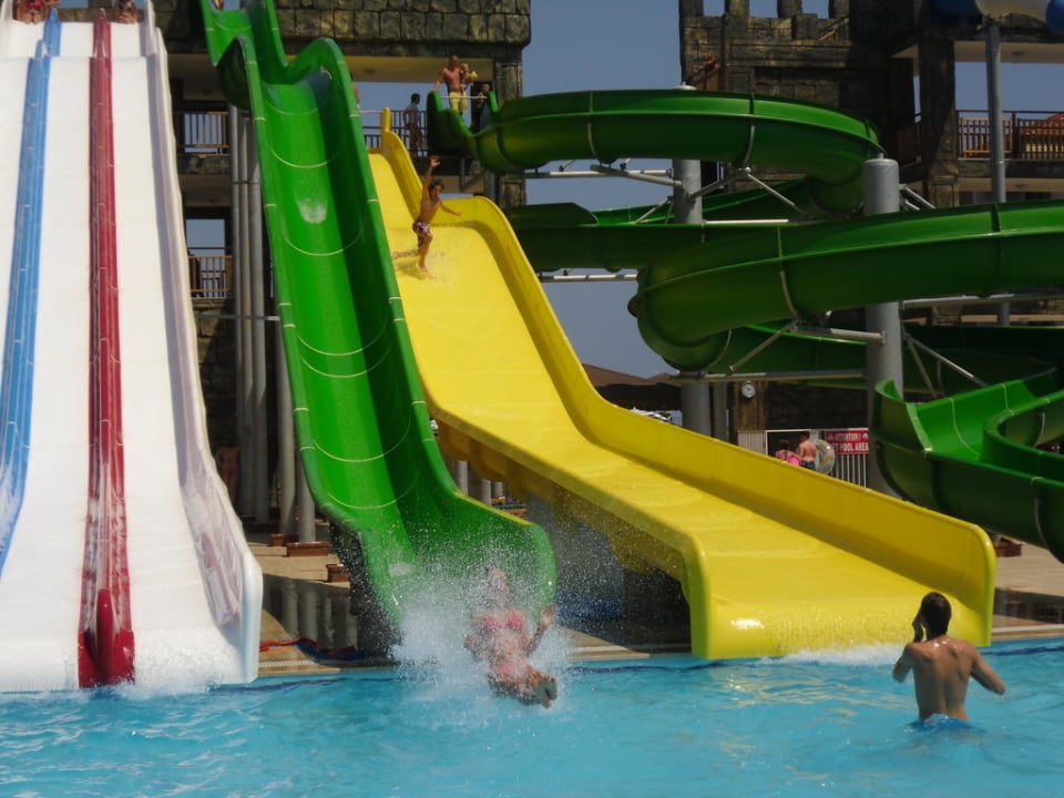 Ihr müßt mal selber rutschen, alle probieren Eftalia Aqua Resort