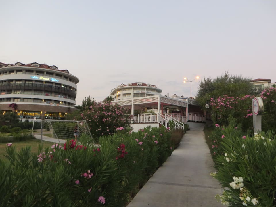 Weg vom Strand zum Hotel Alba Queen Hotel