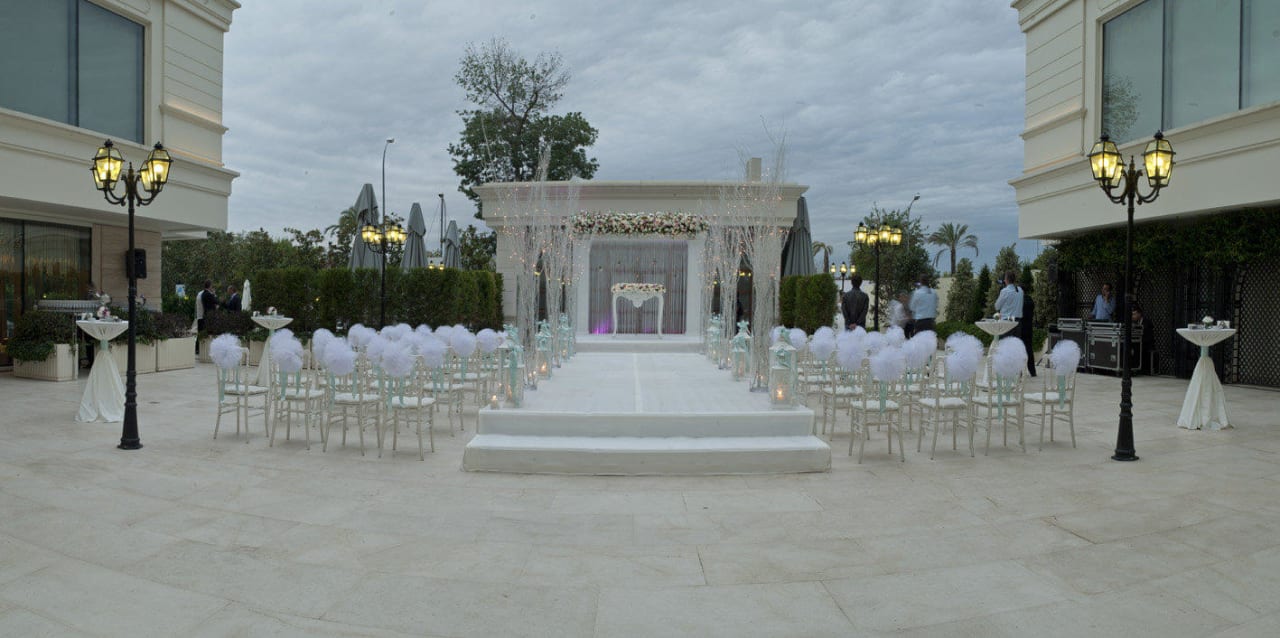 Outdoor Wedding Ceremony Wyndham Grand Istanbul Kalamis Marina Hotel