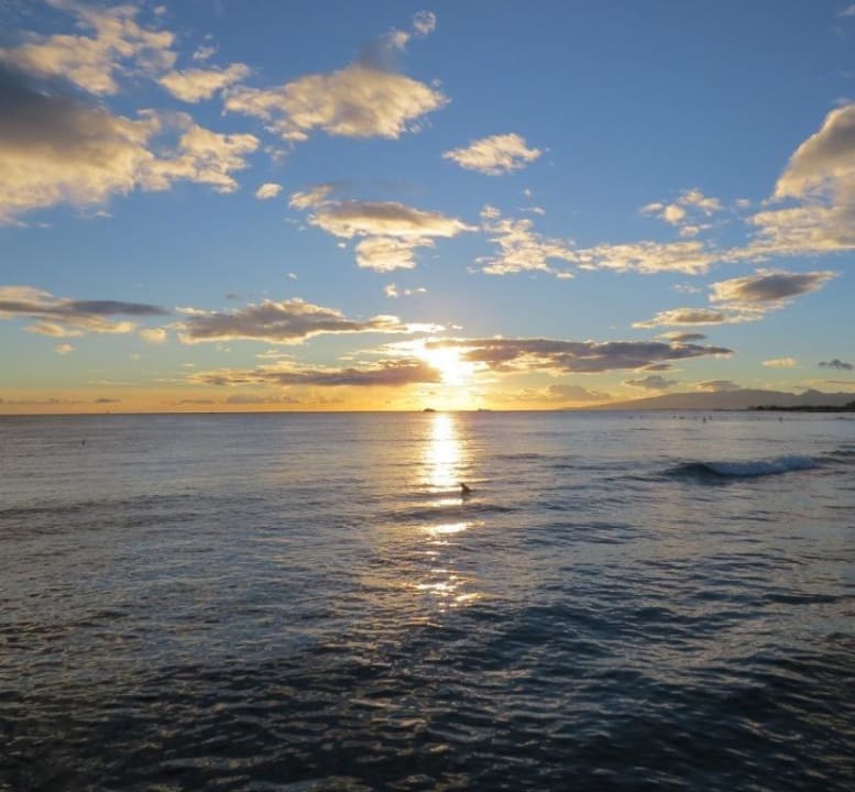 Mit Tele vom Zimmer aus Hotel Aston Waikiki Circle