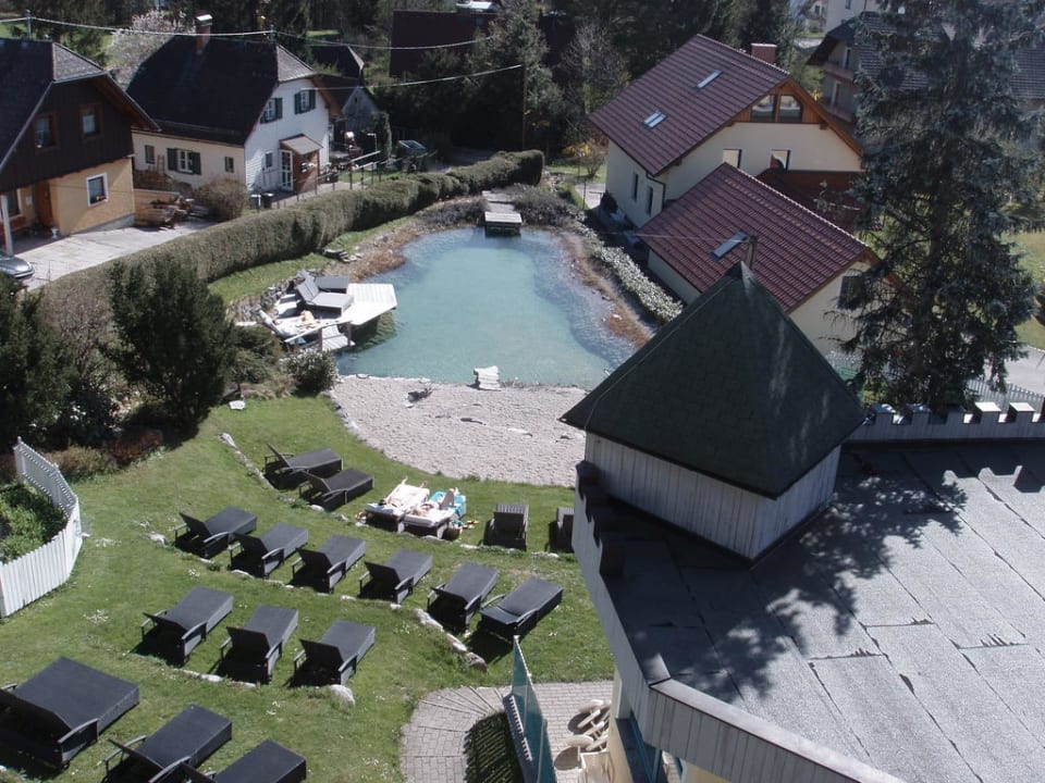 Blick vom Zimmer auf das Biotop Dilly - Das Nationalpark Resort