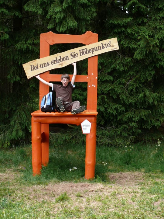 Spass beim Wandern Haus Rennsteigrose