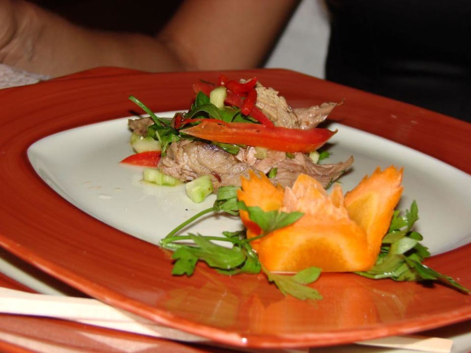 Servierbeispiel im Thailändischen Restaurant Makadi Palace