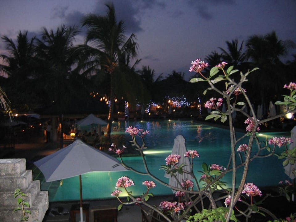 Pool by night Padma Resort Legian