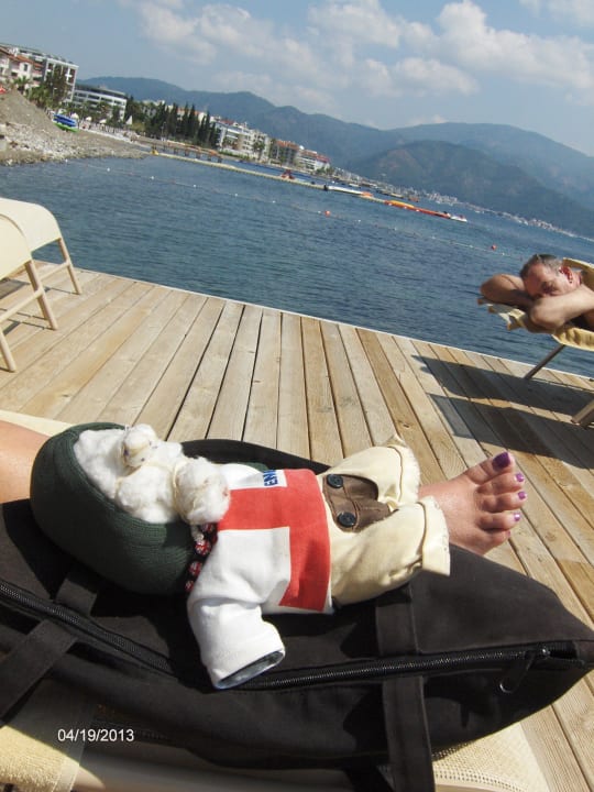 Mull on one of two piers Prime Beach Hotel